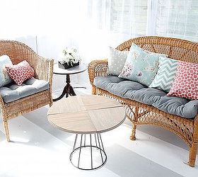 using pillow to bring your furniture together, home decor, painted furniture