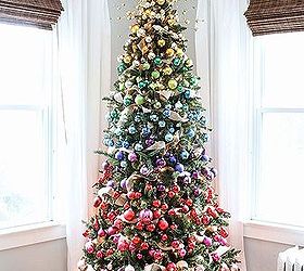 a rainbow inspired christmas tree, christmas decorations, seasonal holiday decor, Created by Inspired by Charm 12days72ideas IBCholiday