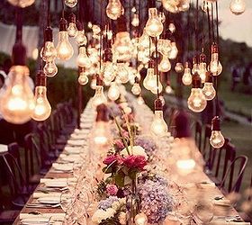 inexpensive lighting using edison bulbs, lighting, outdoor living, En masse for weddings or parties