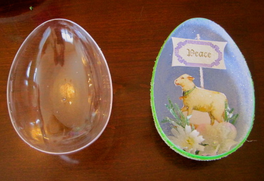 acentos de pascua huevos de imitacin de azcar en caja de sombra