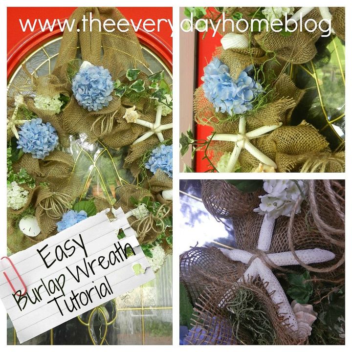 easy burlap wreath tutorial, crafts, seasonal holiday decor, wreaths