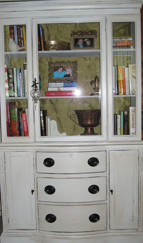 old china cabinet becomes new bookcase, home decor, painted furniture, after