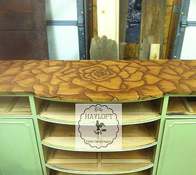 rose stained buffet, painted furniture