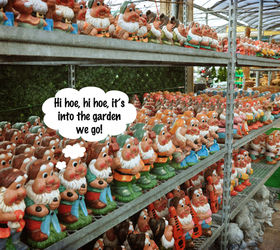 weigh in garden gnomes are they cute or tacky, gardening, outdoor living, Based on the row upon row of gnomes at this garden centre someone must be buying them