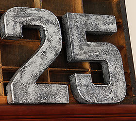 making zinc letters numbers for the holidays, crafts, painting, seasonal holiday decor, My two numbers took about about ten minutes not counting the time it took to dry