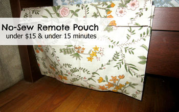 DIY No Sew Remote Pouch  (#hometalkeveryday #verticalspace)
