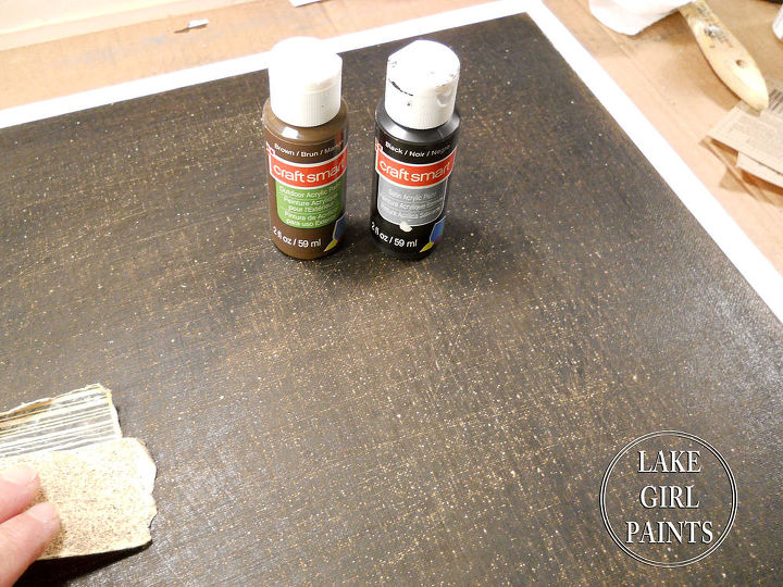 a paint trick sanding canvas, chalkboard paint, crafts, home decor, painting