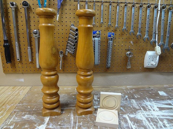 inexpensive candle holders made from trim decor and table legs, crafts, repurposing upcycling, Before