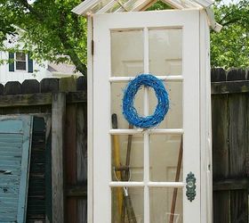 7 ways to upscale upcycled french doors, doors, repurposing upcycling, French door tool shed