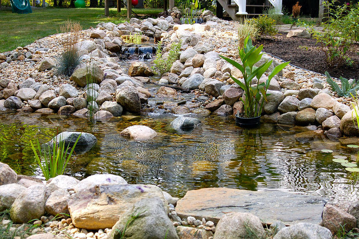 now this is outdoor living, landscape, outdoor living, ponds water features, AFTER