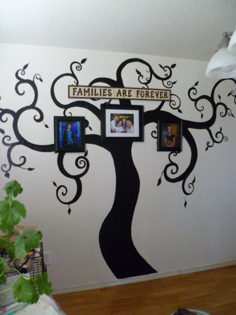 simply painted family tree, home decor, painting, wall decor