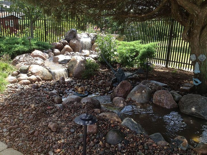 ponds and waterfalls, landscape, ponds water features, Pondless waterfall in Chicago suburbs Installed by Gem Ponds