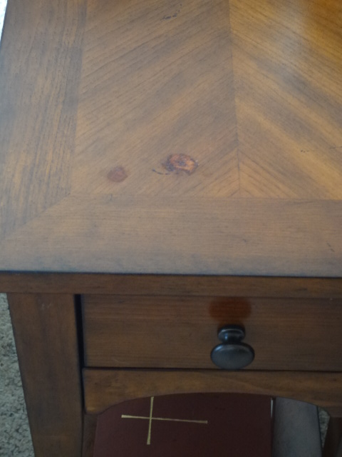 q what s the best way to repair damage to top of a stained table, furniture repair, painted furniture, painting over finishes, painting wood furniture