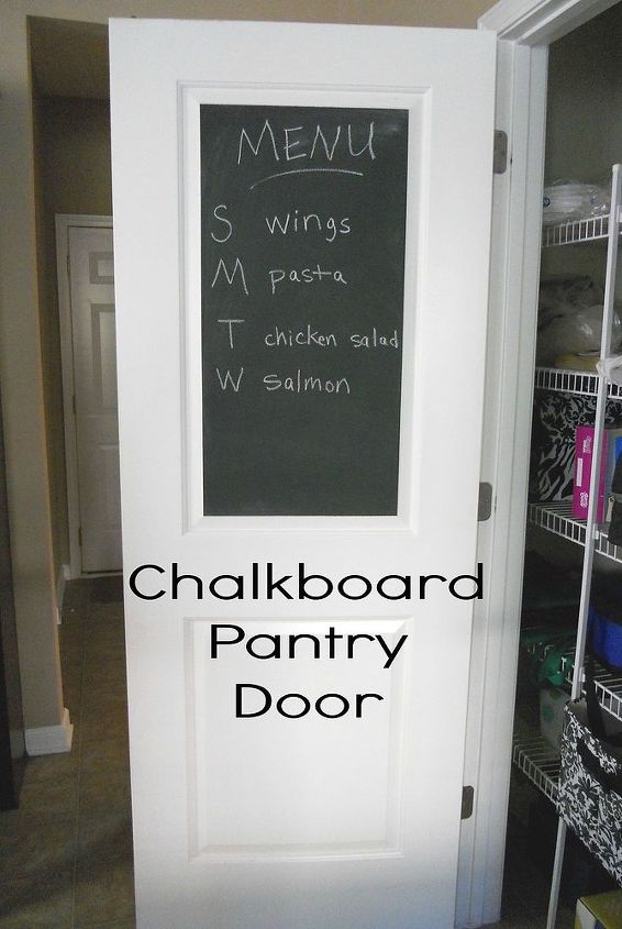 chalkboard pantry door, chalkboard paint, closet, doors, painting