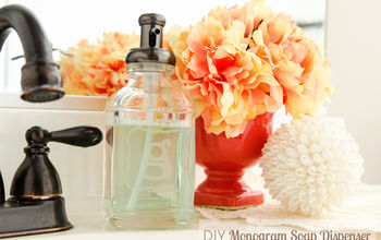 DIY Wednesday Project! - Glass Etchings - Monogram Soap Dispenser!