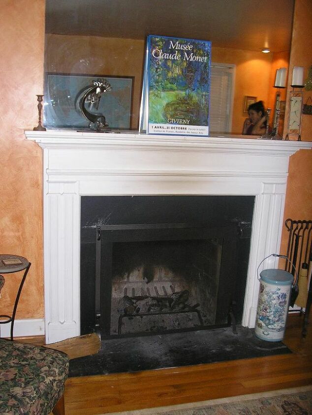 home renovation fireplace, fireplaces mantels, home decor, Before photo of fireplace mantel