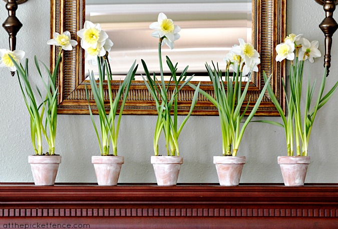 faa a sua decorao de primavera servir a um propsito duplo, E os potes podem ser facilmente usados como uma charmosa decora o para a lareira