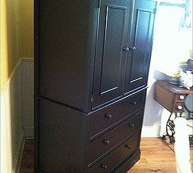 armoire turned sewing cabinet, painted furniture, repurposing upcycling, storage ideas, the original before