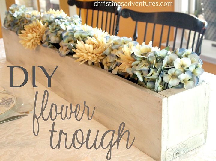 diy flower trough, crafts, flowers