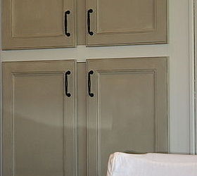 chalk painted kitchen cabinets, chalk paint, doors, home decor, kitchen cabinets, kitchen design, This is the Super Pantry no cape We used Country Grey and Old White ASCP