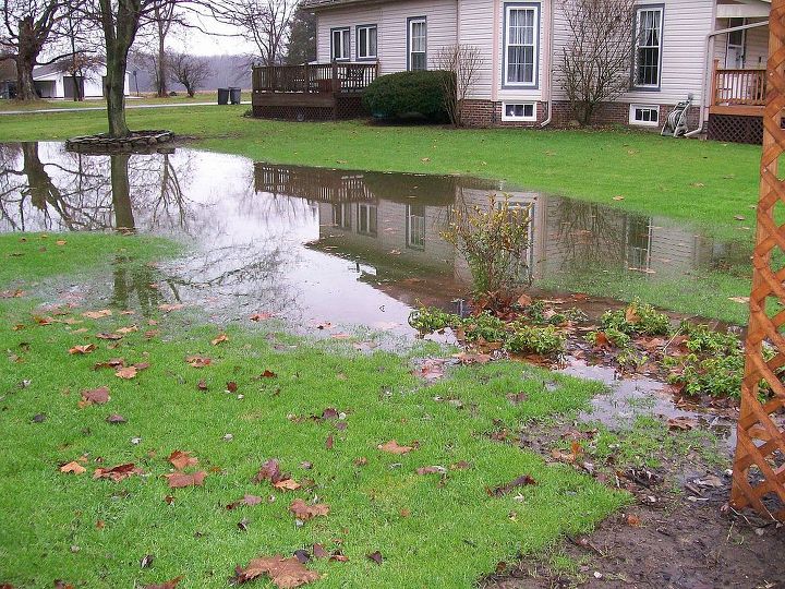 q rainfull lake, home maintenance repairs, outdoor living, taken from my back flowerbed looking toward the street
