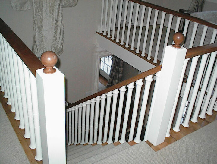 traditional home renovation in darien ct, home decor, Close up of Stairway