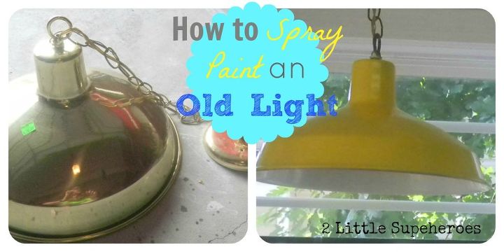 painting an ugly brass light, home decor, painting, Spray painting an old light