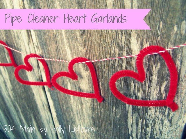 pipe cleaner heart garlands, crafts, seasonal holiday decor, There is something so sweet about the simplicity of a simple heart