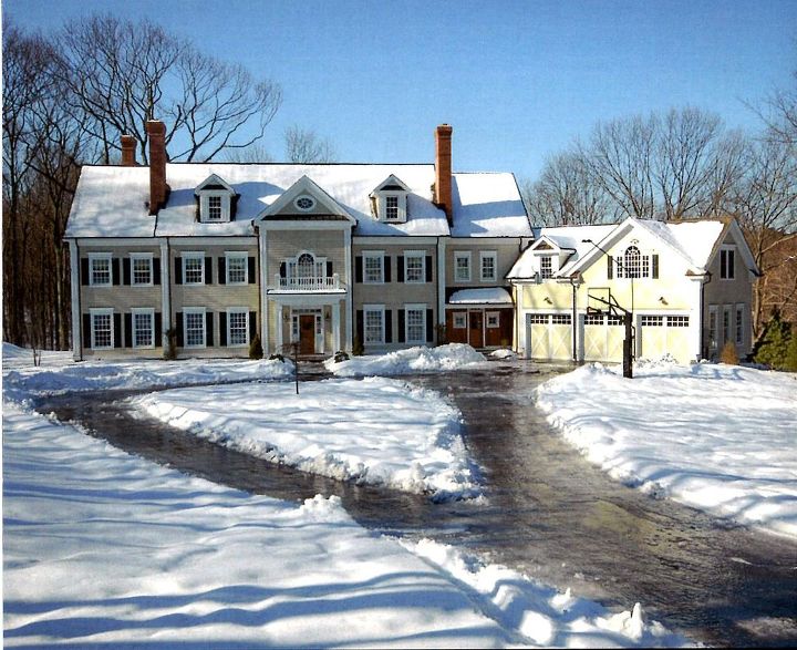 connecticut colonials, architecture, Exterior of Colonial style home built in Ridgefield CT by Louis Bothwell