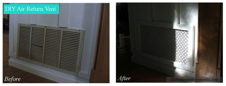 air return vent tutorial, diy, home decor, how to, wall decor, before after