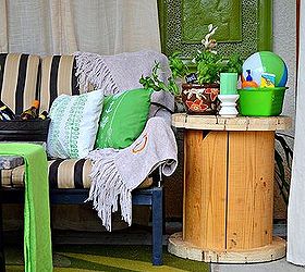 drop cloth curtains patio makeover, home decor, outdoor living, patio, reupholster, window treatments