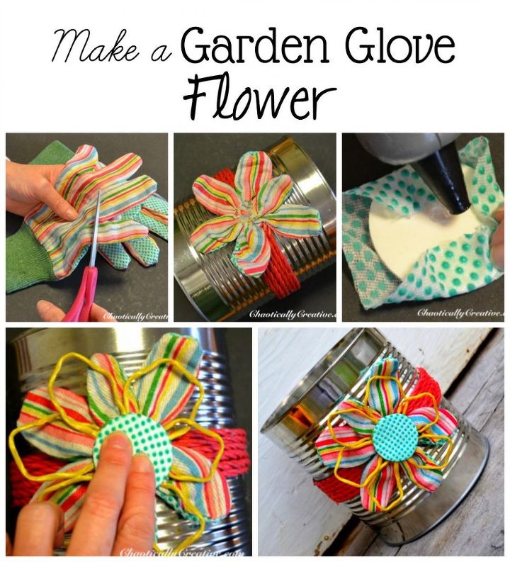how to make a flower out of a garden glove, flowers, gardening