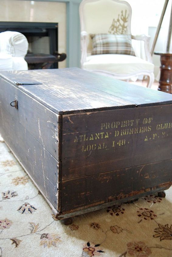 a trunk that is tough as nails but also soft on the heels, painted furniture, repurposing upcycling