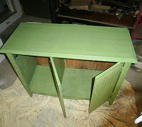 cabinet makeover, painted furniture, Mid progress from