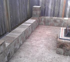 reuseing cinder blocks to make a fire pit, decks, gardening, outdoor living, We can fit at least 15 people comfortably