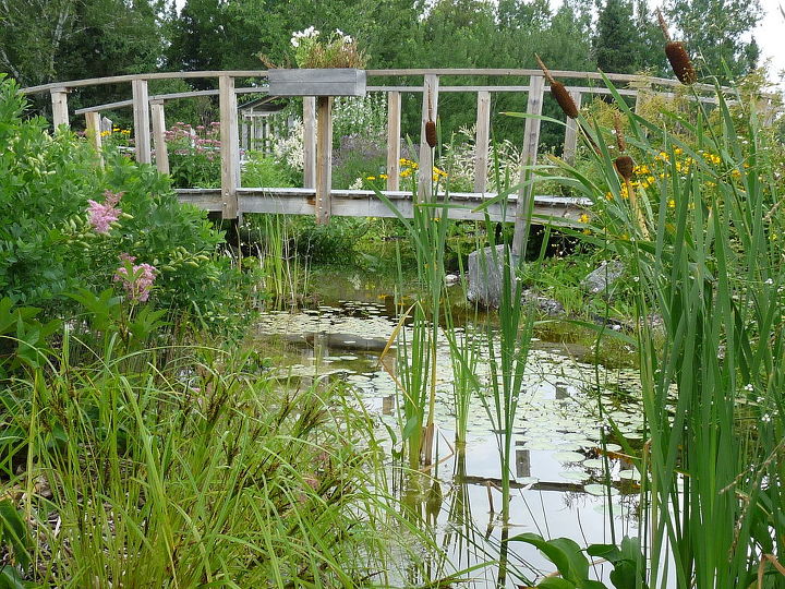 garden bridge my wooden japanese arched pond bridge building idea, landscape, outdoor living, ponds water features, My backyard garden bridge Building Instructions