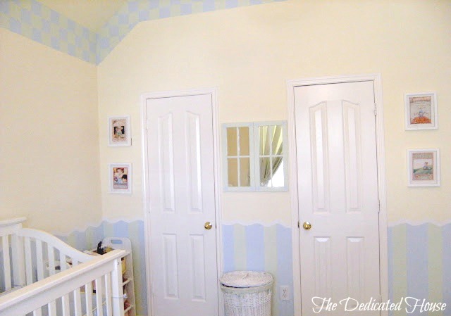 a fun nursery paint job, bedroom ideas, home decor, painting, One large closet with two doors