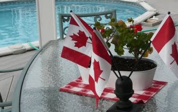 Make a flag holder from a fence post
