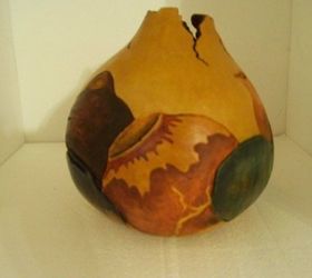 http gourd creations com, crafts, ancient pottery carved and painted