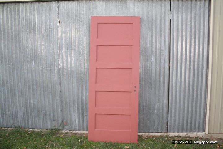 what s behind the red door, doors, repurposing upcycling, woodworking projects, A fresh coat of warm barn red made her happy and me too