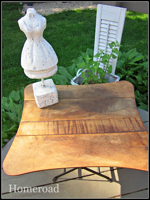 repurposed old table to new table, painted furniture, repurposing upcycling, Here is the new table with metal legs