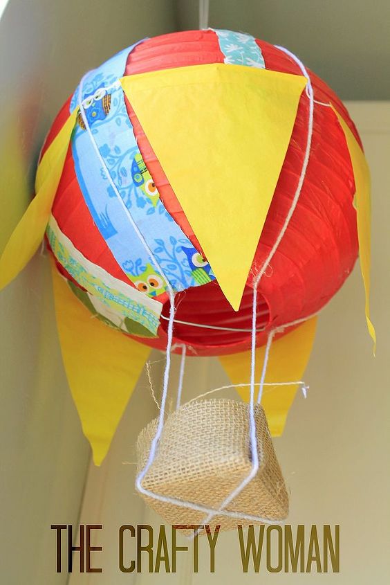hot air balloon lanterns, crafts, Simple baskets of cardboard and burlap