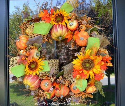 don t throw those old wreaths away, crafts, seasonal holiday decor, Fall wreath circa 2012