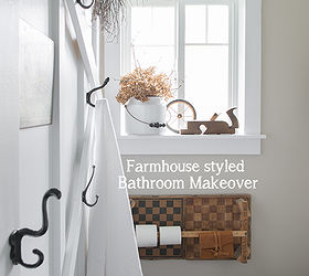 make your own farmhouse bathroom yourself, bathroom ideas, home decor