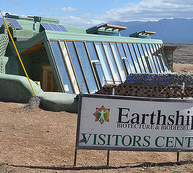 earthship visit, home decor, repurposing upcycling, Earthship visitor center
