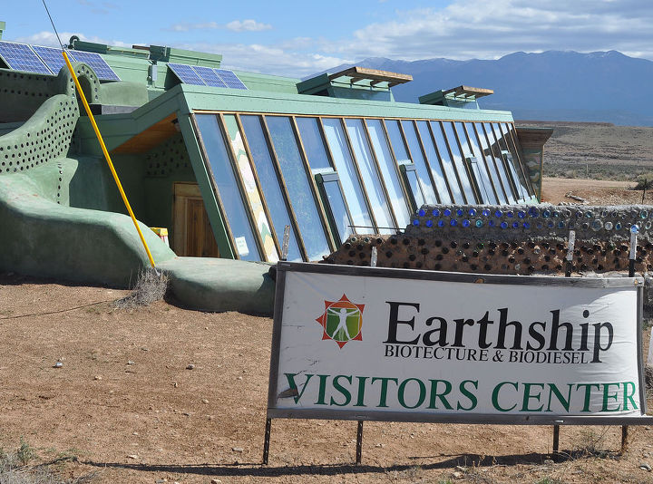 earthship visit, home decor, repurposing upcycling, Earthship visitor center