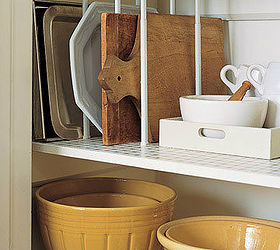 organize your kitchen, kitchen cabinets, kitchen design, organizing, use tension rods to store your items in your cabinets visit the website for more tips like this