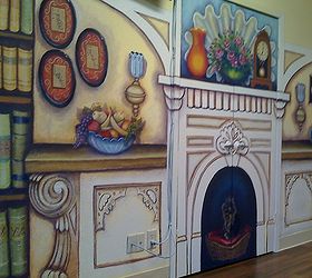 must see alzheimer secure unit nursing retirement home mural makeover, home decor, painted furniture, The residents are not allowed any thing not bolted down or they can hurt themselves or others so I painted things for them