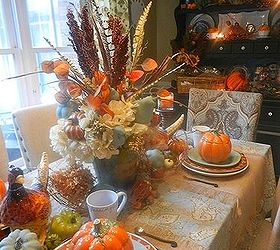 decorating a blue breakfast room for fall, seasonal holiday decor, Who says you have to stick with golds and orange