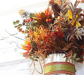 easy fall flower can door decor, crafts, doors, flowers
